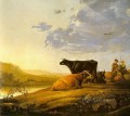 牛を持つ若い牧夫 田舎の画家 アルバート・カイプ